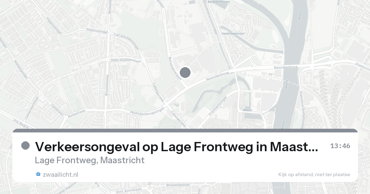 Verkeersongeval op Lage Frontweg in Maastricht — 22 aug 2026