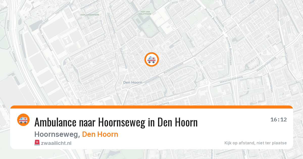 Ambulance naar Hoornseweg in Den Hoorn — 26 mei 2026