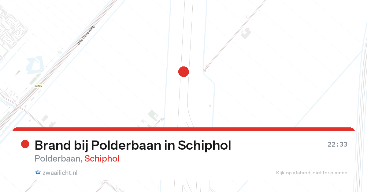 Brand bij Polderbaan in Schiphol — 27 aug 2026
