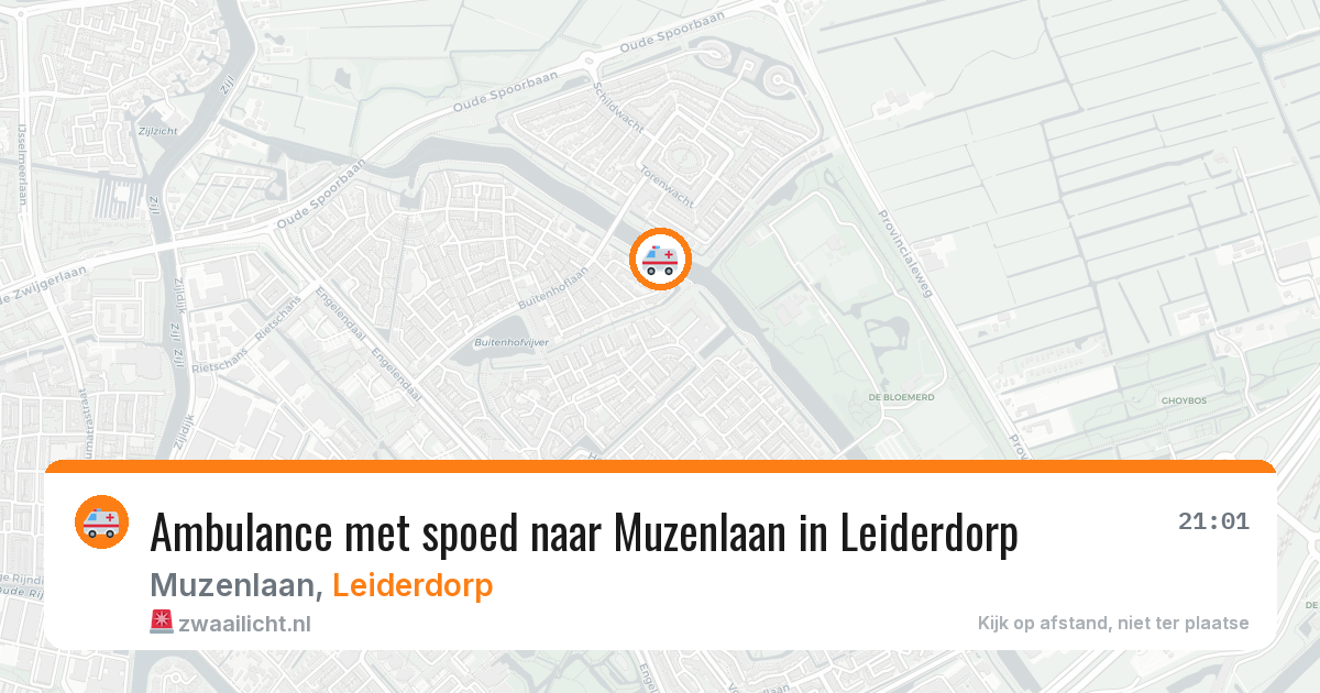 Ambulance met spoed naar Muzenlaan in Leiderdorp — 26 jul 2026