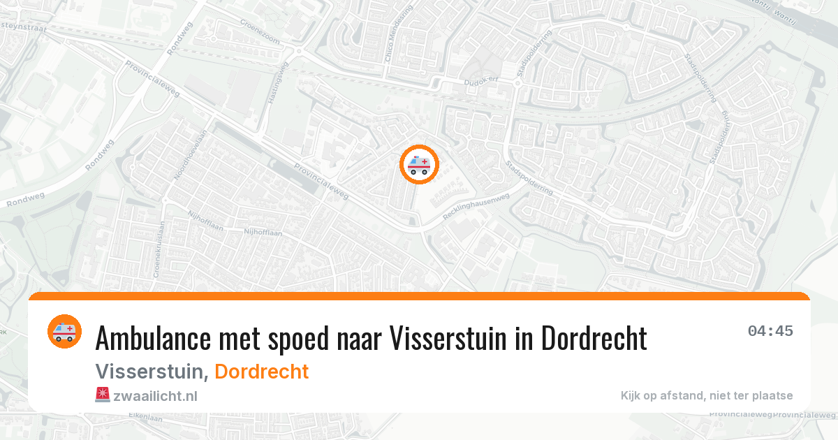 Ambulance met spoed naar Visserstuin in Dordrecht — 20 mrt 2026