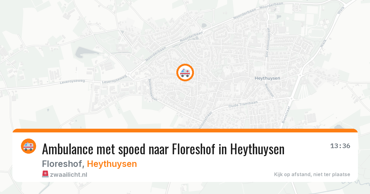 Ambulance met spoed naar Floreshof in Heythuysen — 31 jul 2026