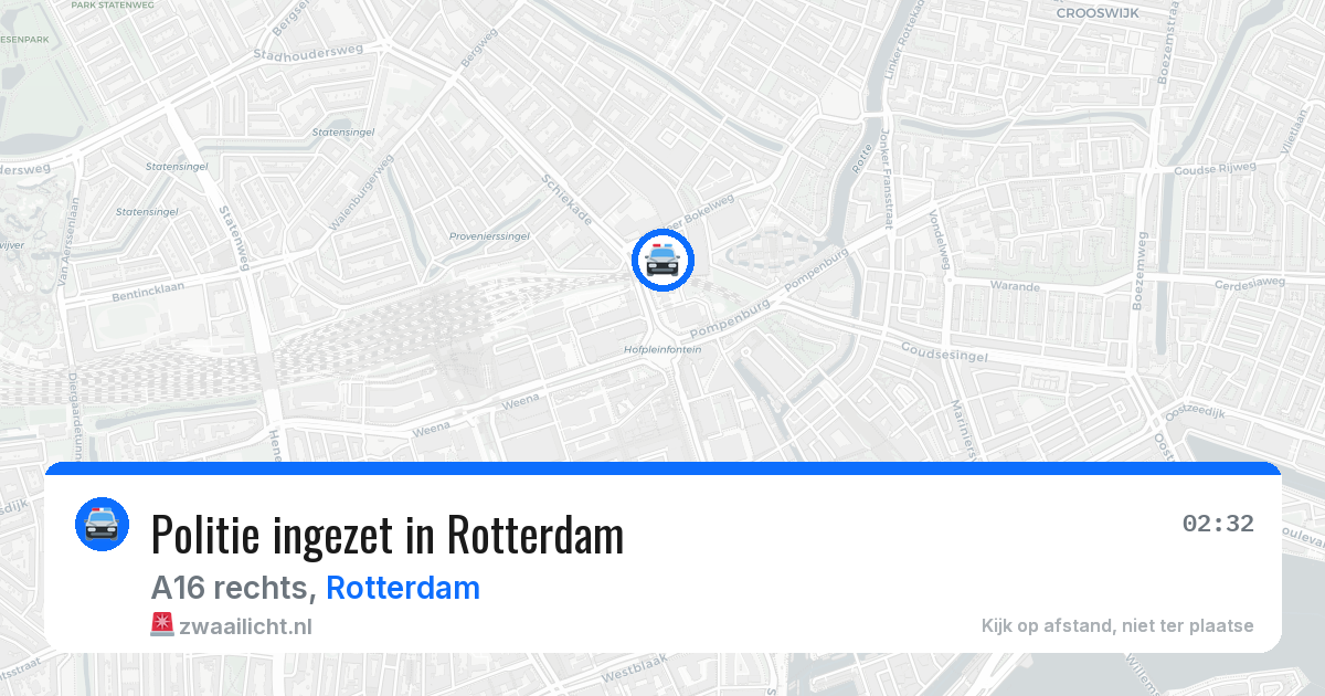 Politie ingezet in Rotterdam — 4 aug 2026 | 🚨 Zwaailicht.nl