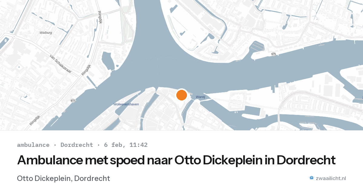 Ambulance met spoed naar Otto Dickeplein in Dordrecht — 6 feb 2026