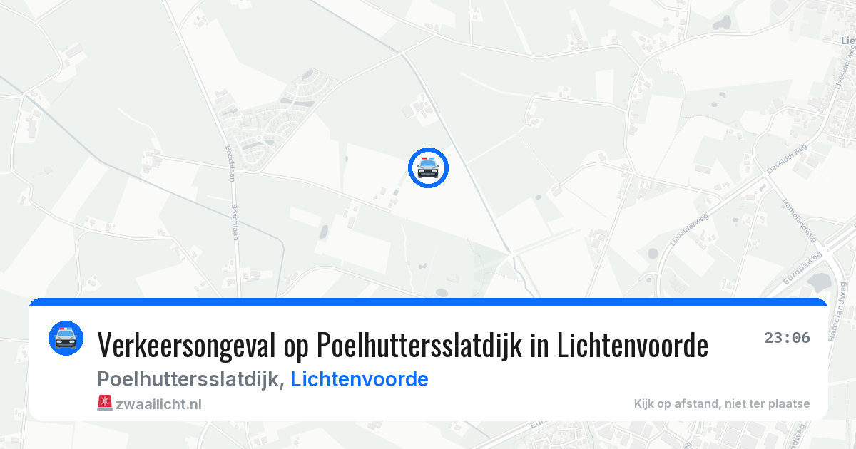 Verkeersongeval op Poelhuttersslatdijk in Lichtenvoorde — 18 feb 2026
