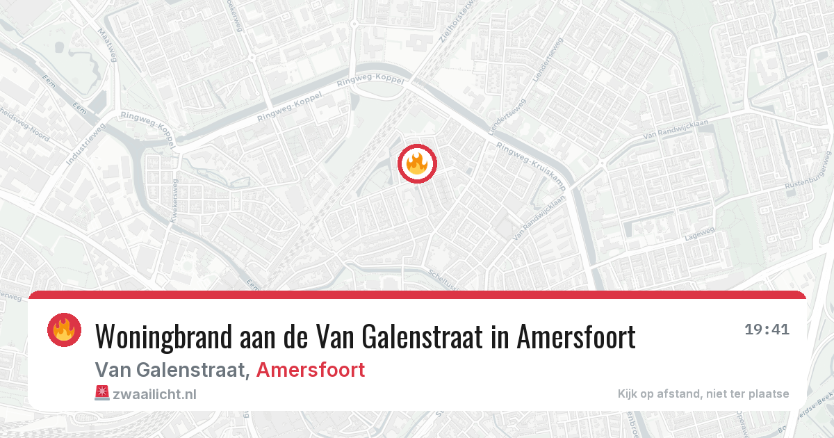 Woningbrand aan de Van Galenstraat in Amersfoort — 29 apr 2026