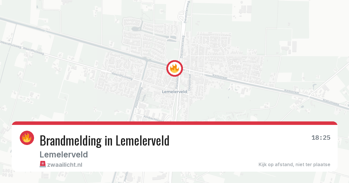 Brandmelding in Lemelerveld — 29 jul 2026