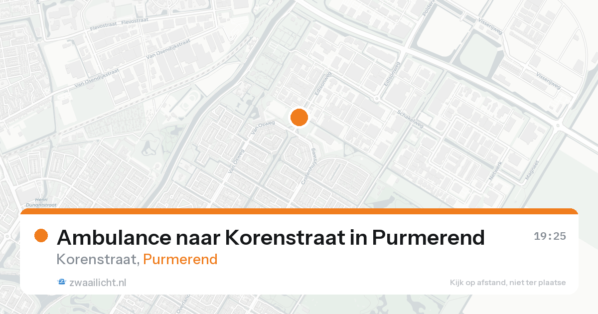 Ambulance naar Korenstraat in Purmerend — 20 aug 2026