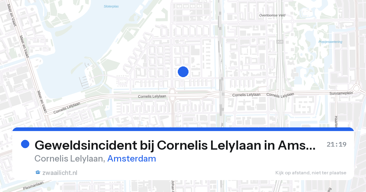 Geweldsincident bij Cornelis Lelylaan in Amsterdam — 27 aug 2026