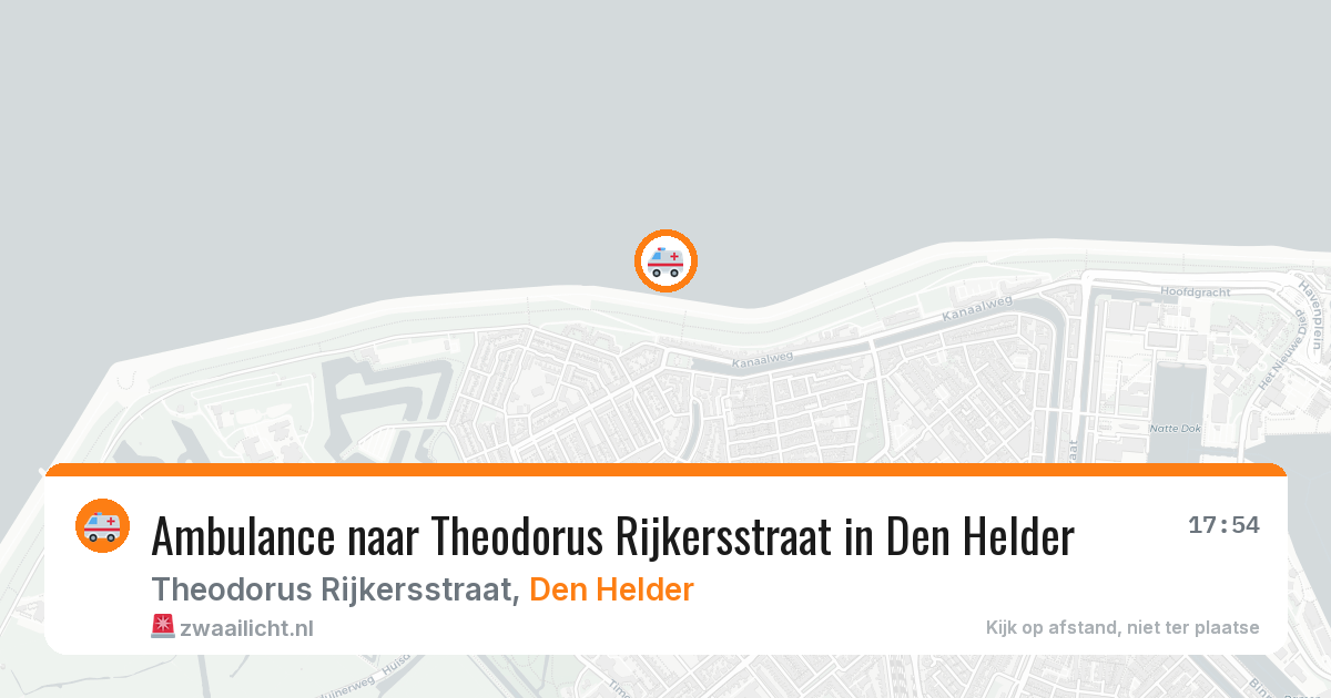 Ambulance naar Theodorus Rijkersstraat in Den Helder — 28 mrt 2026