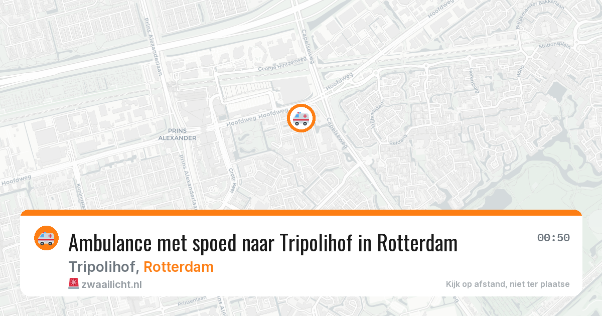 Ambulance met spoed naar Tripolihof in Rotterdam — 6 jun 2026