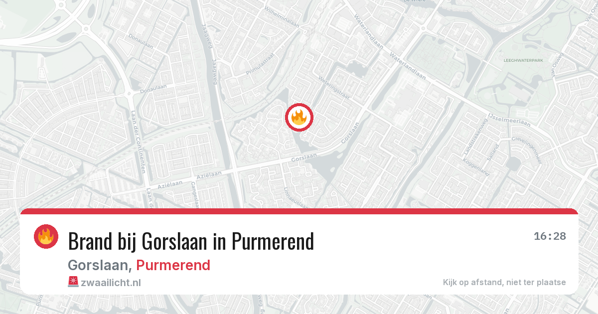 Brand bij Gorslaan in Purmerend — 30 jun 2026