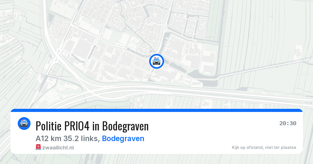 Politie PRIO4 in Bodegraven — 14 mrt 2026 | 🚨 Zwaailicht.nl