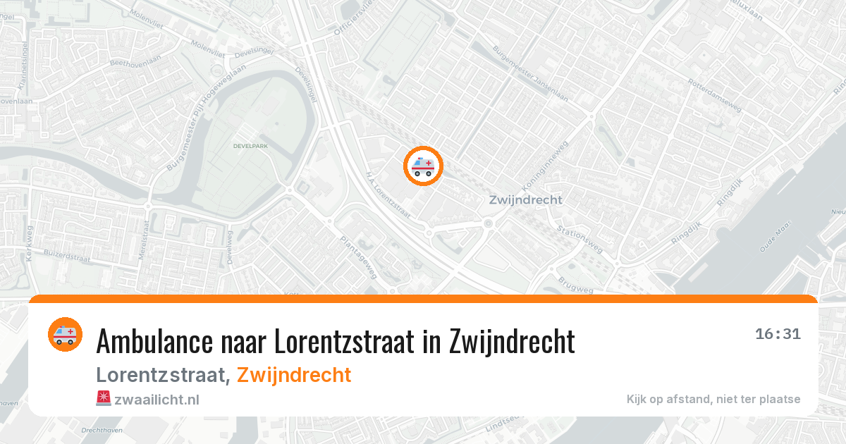 Ambulance naar Lorentzstraat in Zwijndrecht — 15 mei 2026