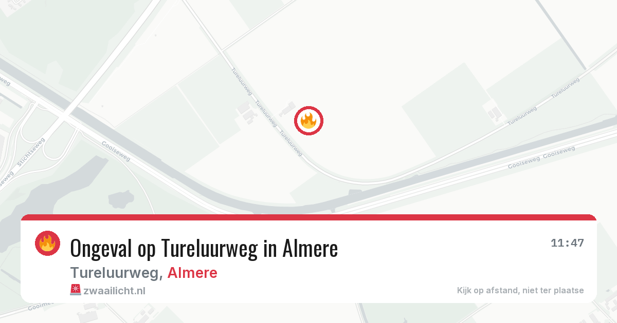 Ongeval op Tureluurweg in Almere — 13 jun 2026