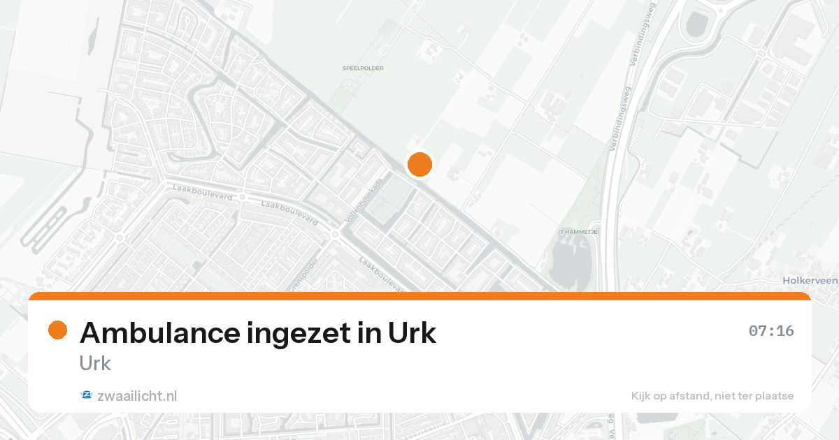 Ambulance ingezet in Urk — 31 jan 2026