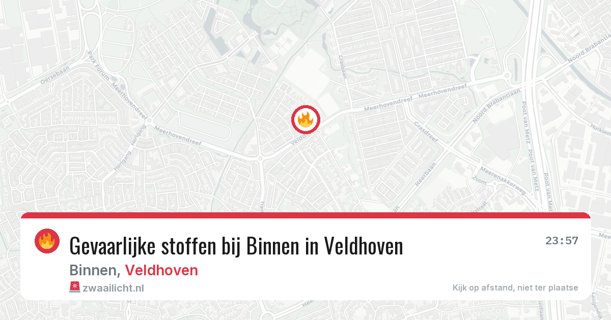 Gevaarlijke stoffen bij Binnen in Veldhoven — 3 aug 2026
