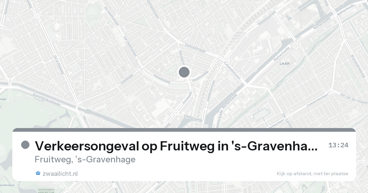 Verkeersongeval op Fruitweg in 's-Gravenhage — 31 jan 2026