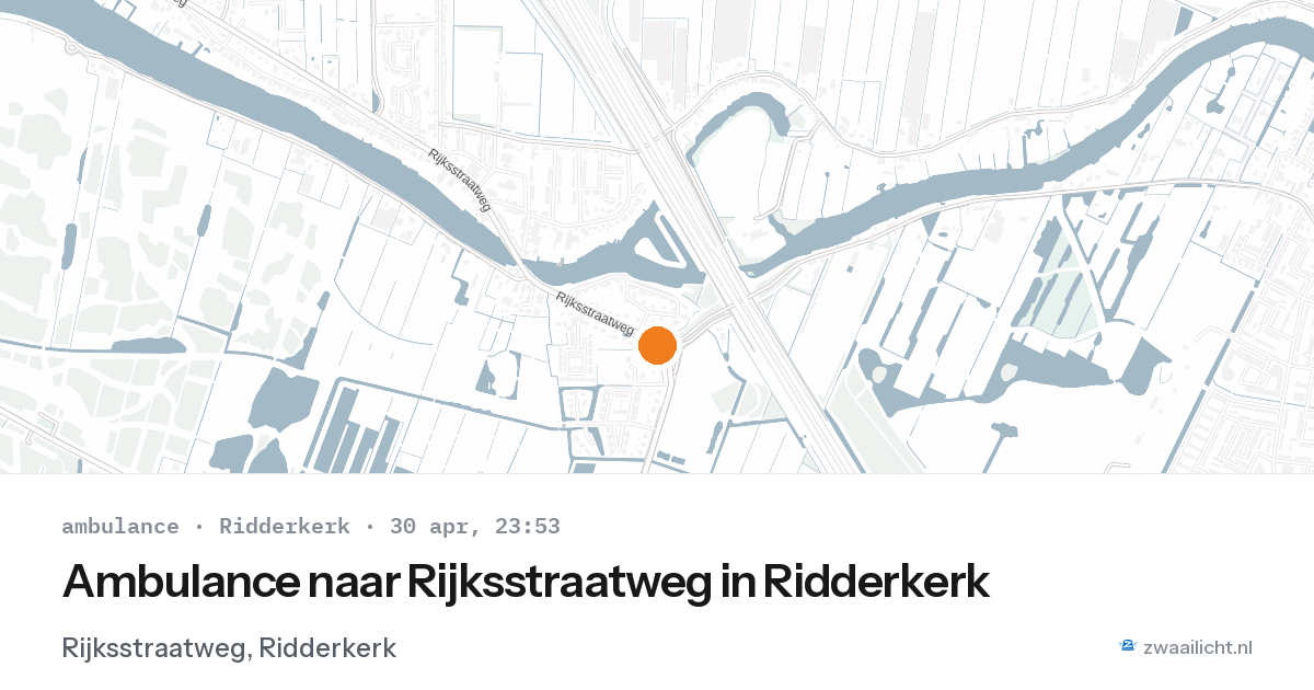 Ambulance naar Rijksstraatweg in Ridderkerk — 30 apr 2026