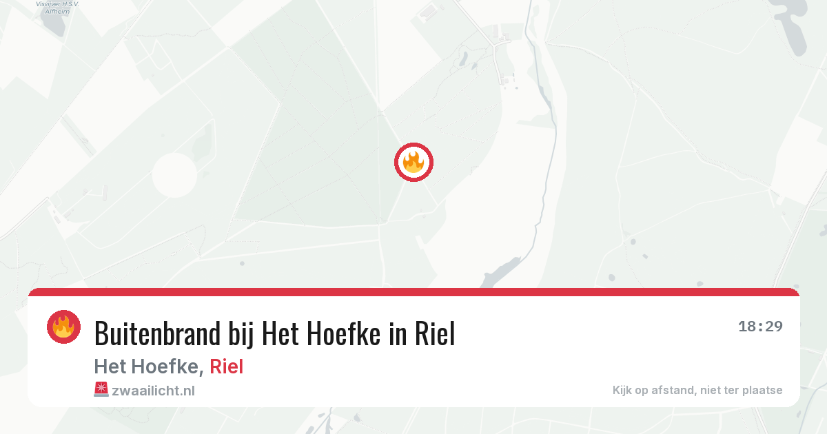 Buitenbrand bij Het Hoefke in Riel — 26 jun 2026