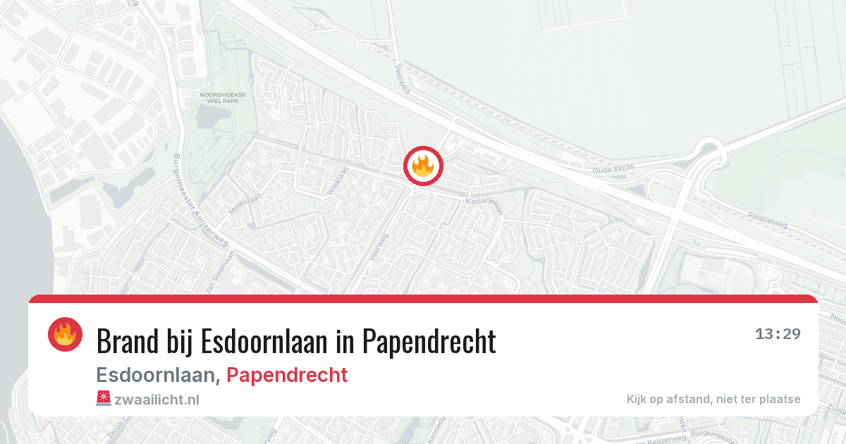 Brand bij Esdoornlaan in Papendrecht — 30 apr 2026