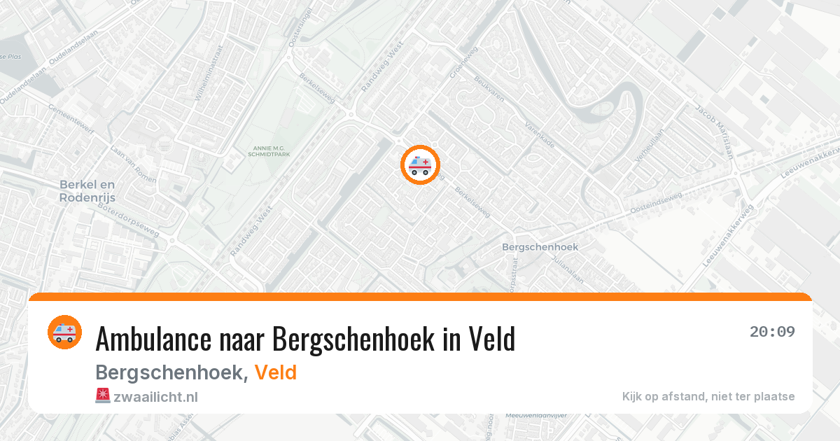 Ambulance naar Bergschenhoek in Veld — 26 feb 2026
