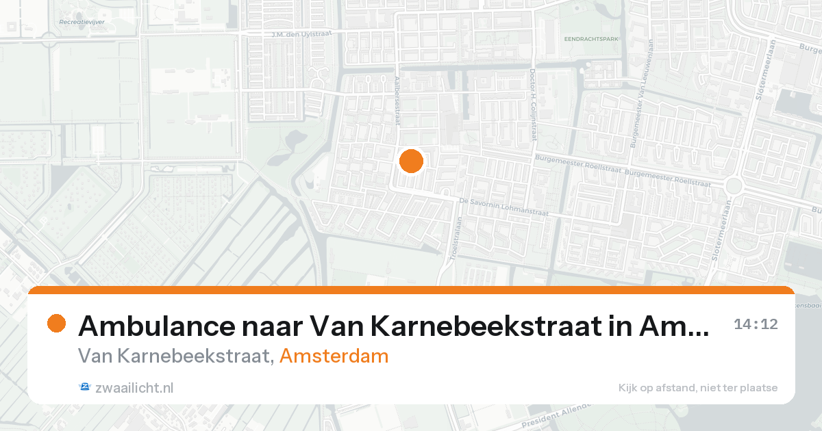 Ambulance naar Van Karnebeekstraat in Amsterdam — 28 mei 2026