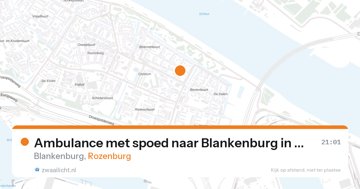 Ambulance met spoed naar Blankenburg in Rozenburg — 28 aug 2026