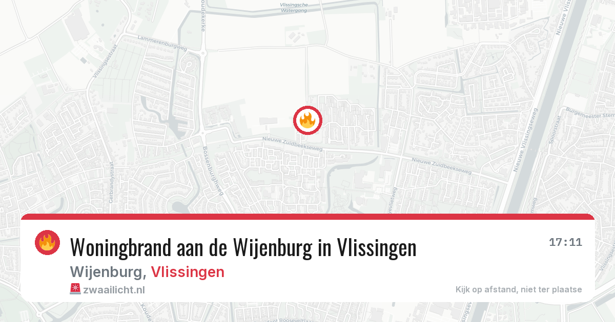 Woningbrand aan de Wijenburg in Vlissingen — 21 apr 2026
