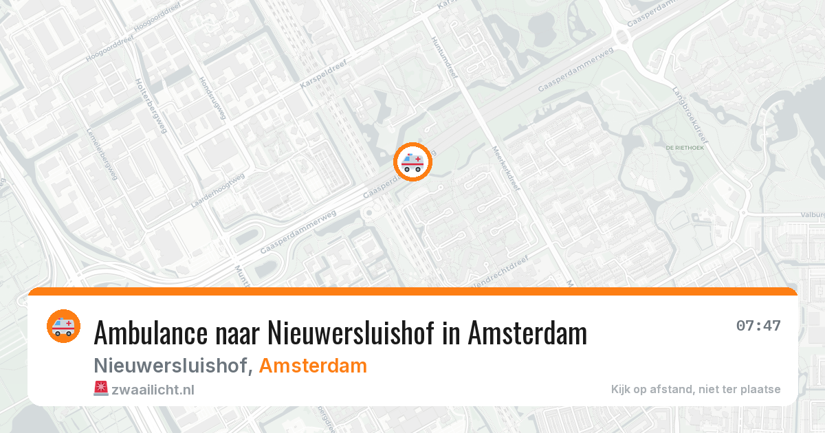 Ambulance naar Nieuwersluishof in Amsterdam — 3 mei 2026