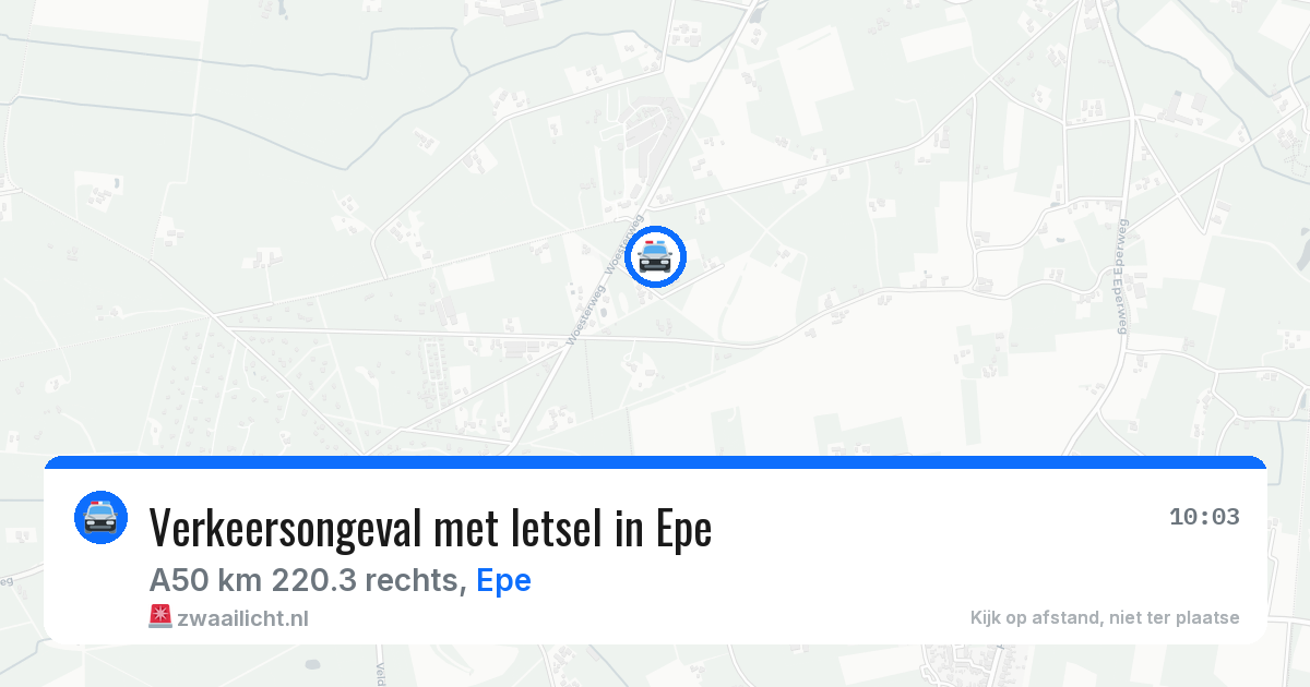 Verkeersongeval met letsel in Epe — 17 jun 2026