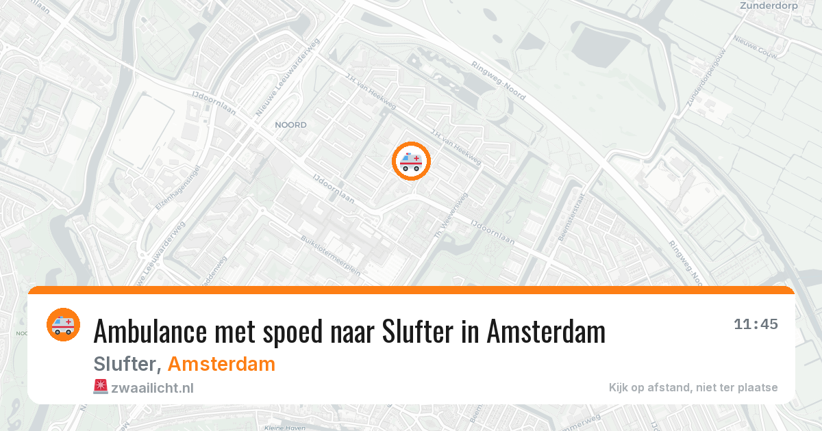 Ambulance met spoed naar Slufter in Amsterdam — 7 apr 2026
