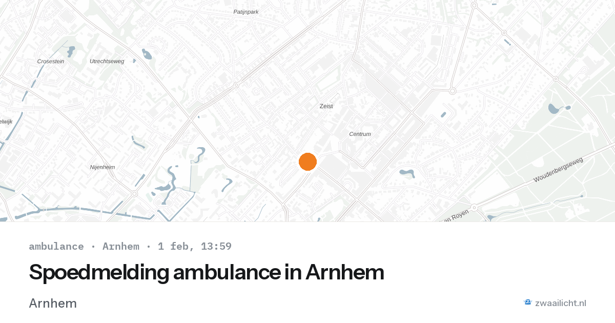 Spoedmelding ambulance in Arnhem — 1 feb 2026