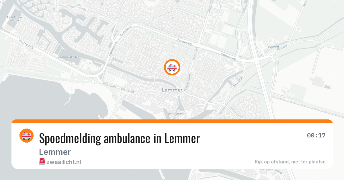 Spoedmelding ambulance in Lemmer — 15 jul 2026