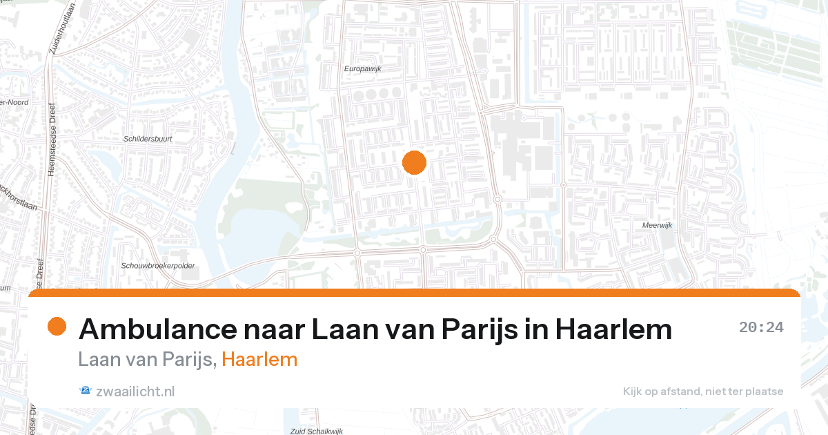 Ambulance naar Laan van Parijs in Haarlem — 14 jun 2026
