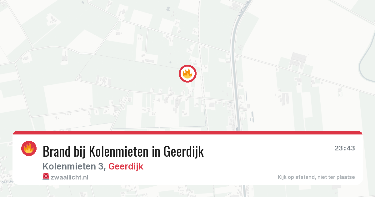 Brand bij Kolenmieten in Geerdijk — 14 apr 2026