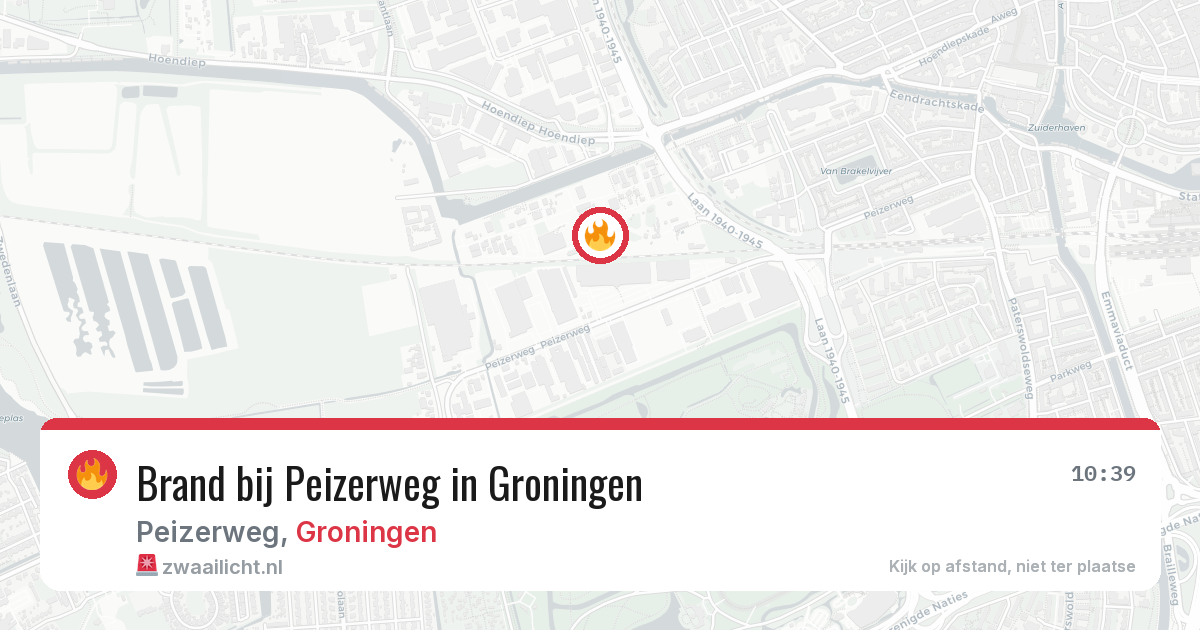 Brand bij Peizerweg in Groningen — 7 jul 2026