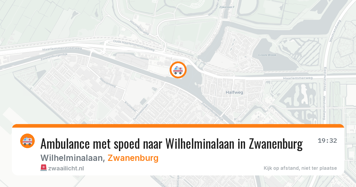 Ambulance met spoed naar Wilhelminalaan in Zwanenburg — 24 jun 2026