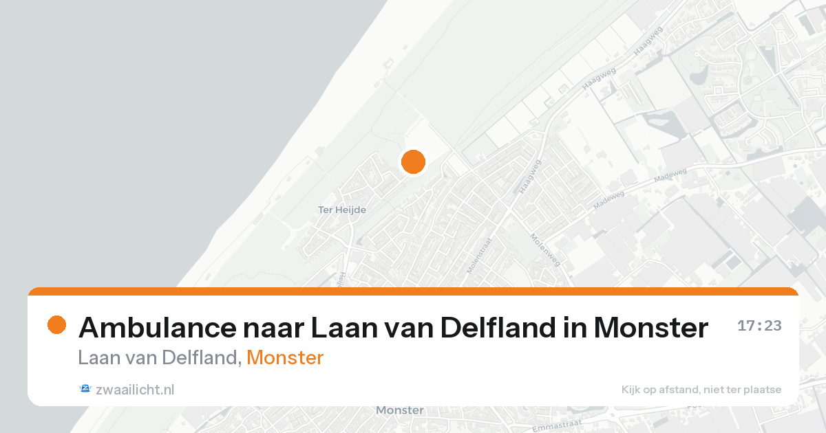 Ambulance naar Laan van Delfland in Monster — 17 aug 2026
