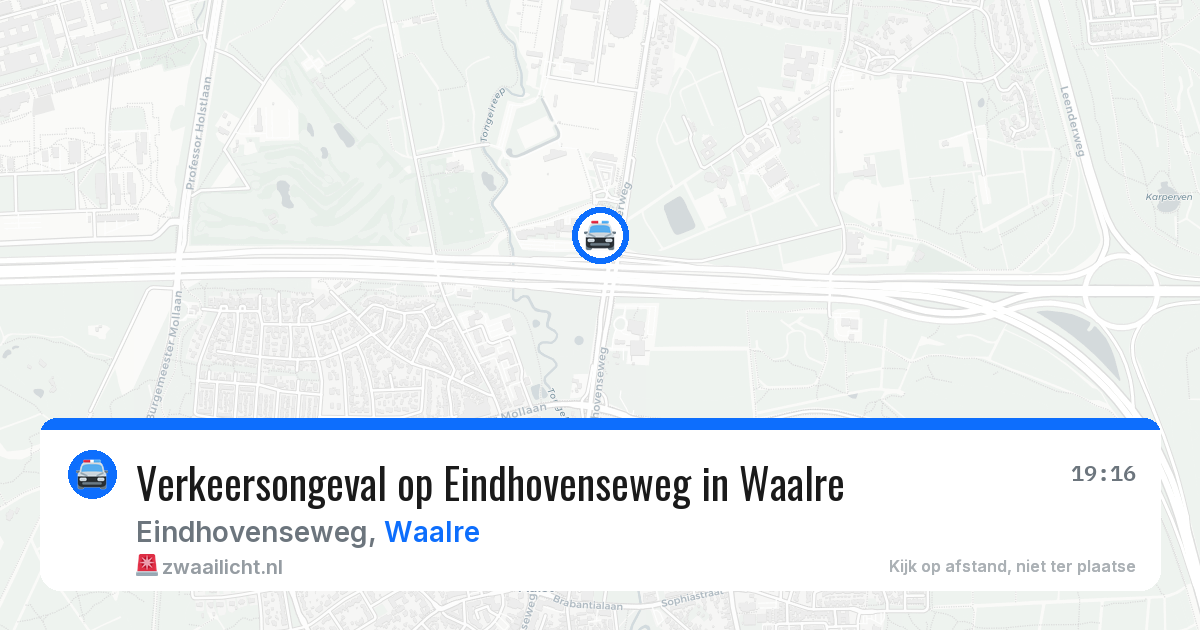 Verkeersongeval op Eindhovenseweg in Waalre — 5 jul 2026