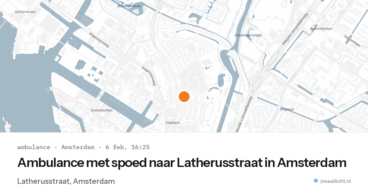 Ambulance met spoed naar Latherusstraat in Amsterdam — 6 feb 2026