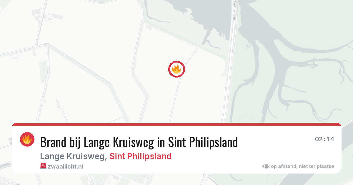Brand bij Lange Kruisweg in Sint Philipsland — 26 jul 2026
