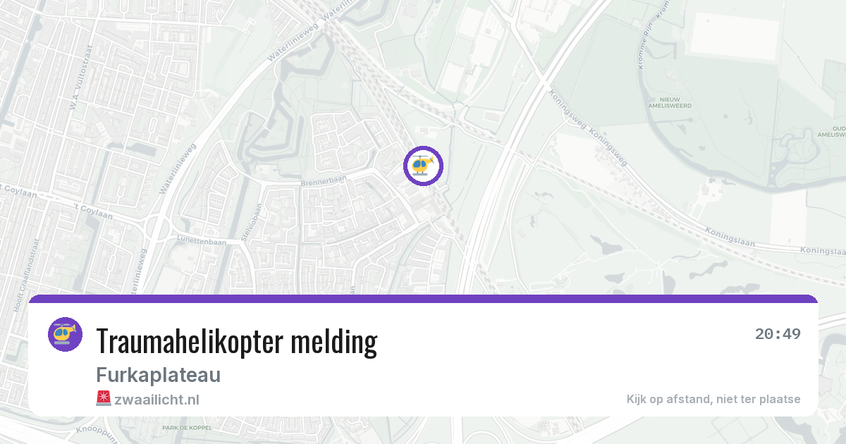 Traumahelikopter melding — 7 jul 2026