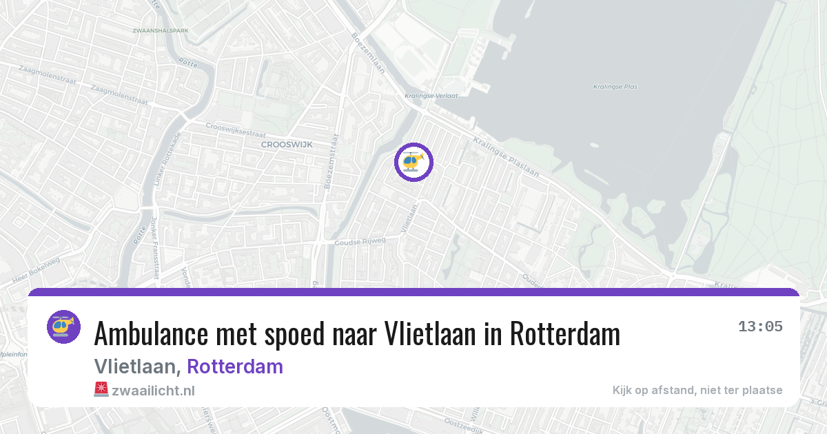 Ambulance met spoed naar Vlietlaan in Rotterdam — 23 mrt 2026