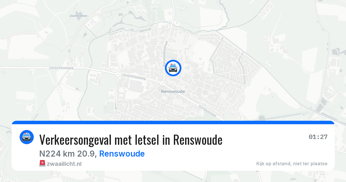 Verkeersongeval met letsel in Renswoude — 10 jul 2026