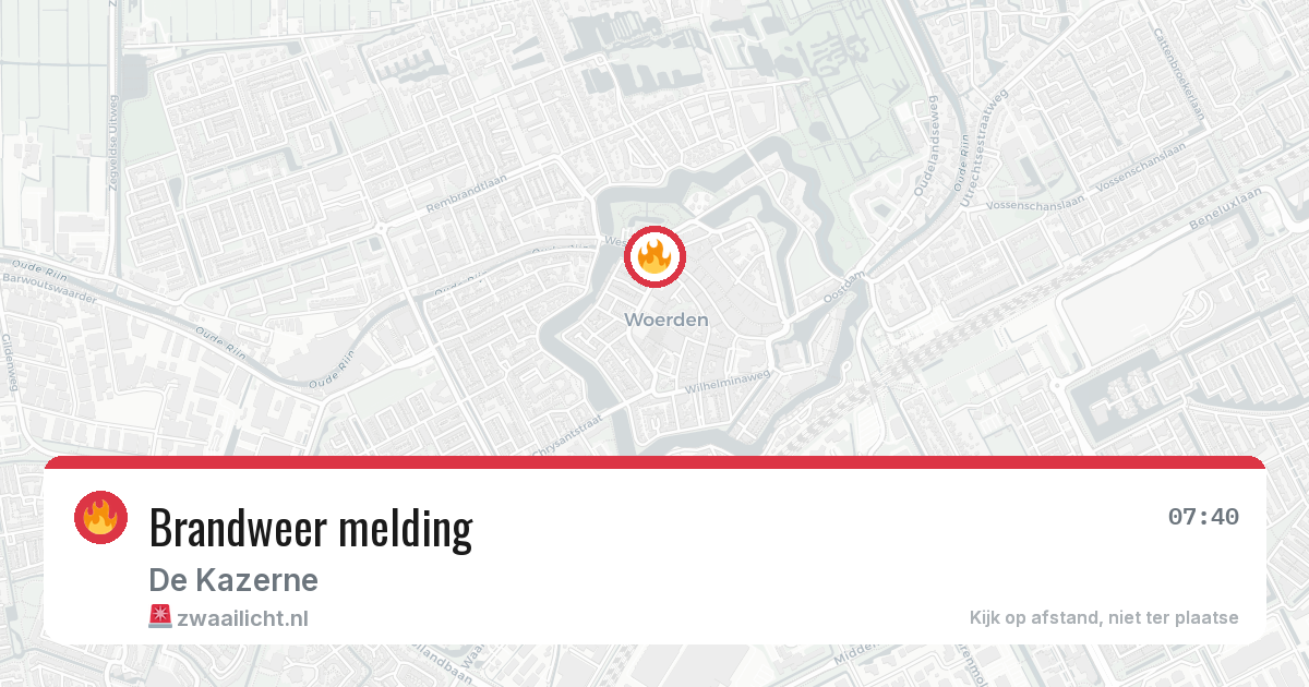 Brandweer melding — 1 aug 2026