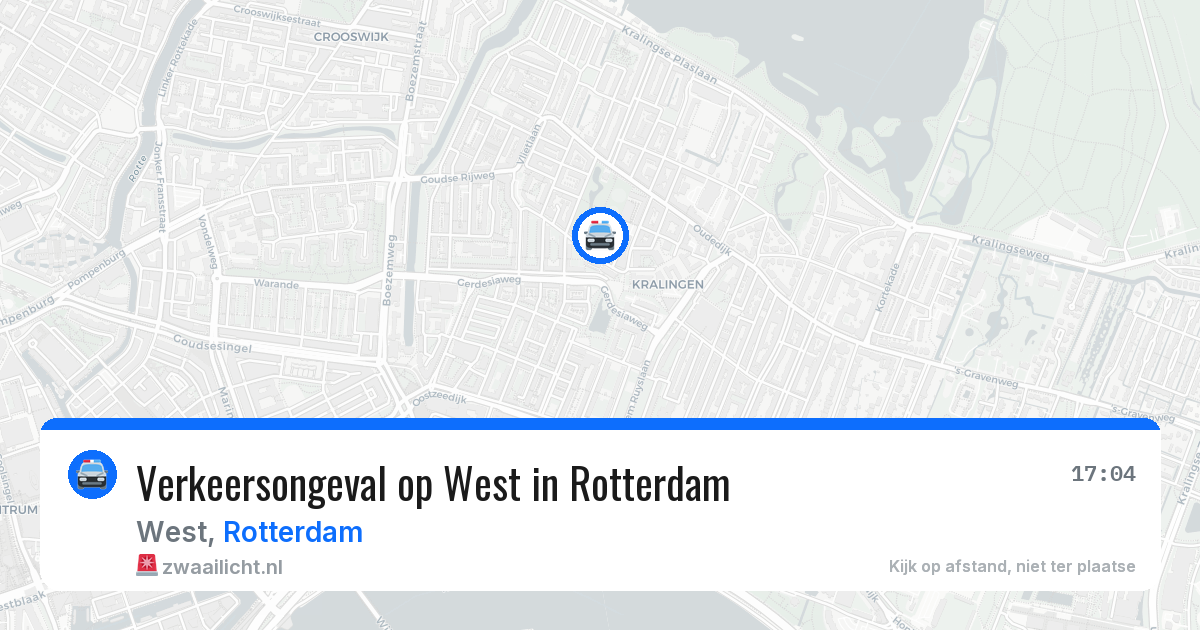 Verkeersongeval op West in Rotterdam — 10 apr 2026