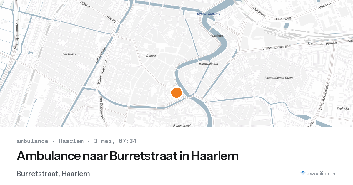 Ambulance naar Burretstraat in Haarlem — 3 mei 2026