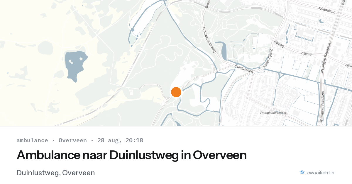 Ambulance naar Duinlustweg in Overveen — 28 aug 2026