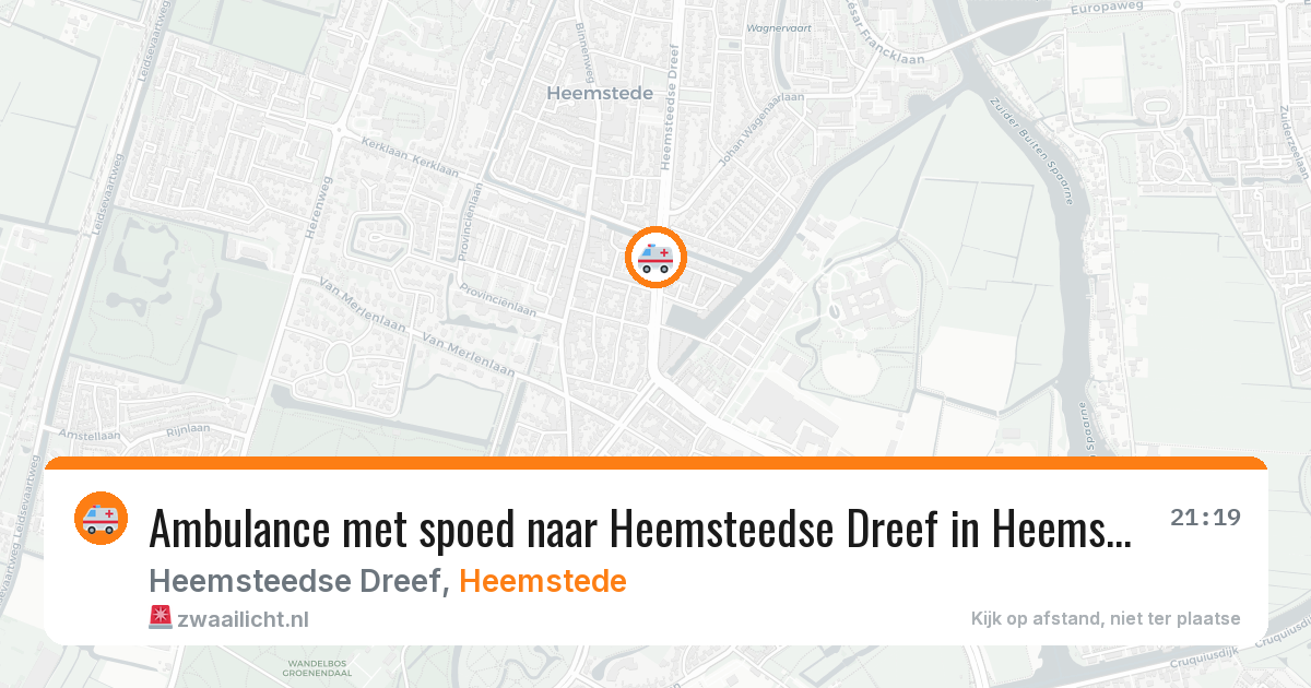 Ambulance met spoed naar Heemsteedse Dreef in Heemstede — 4 aug 2026